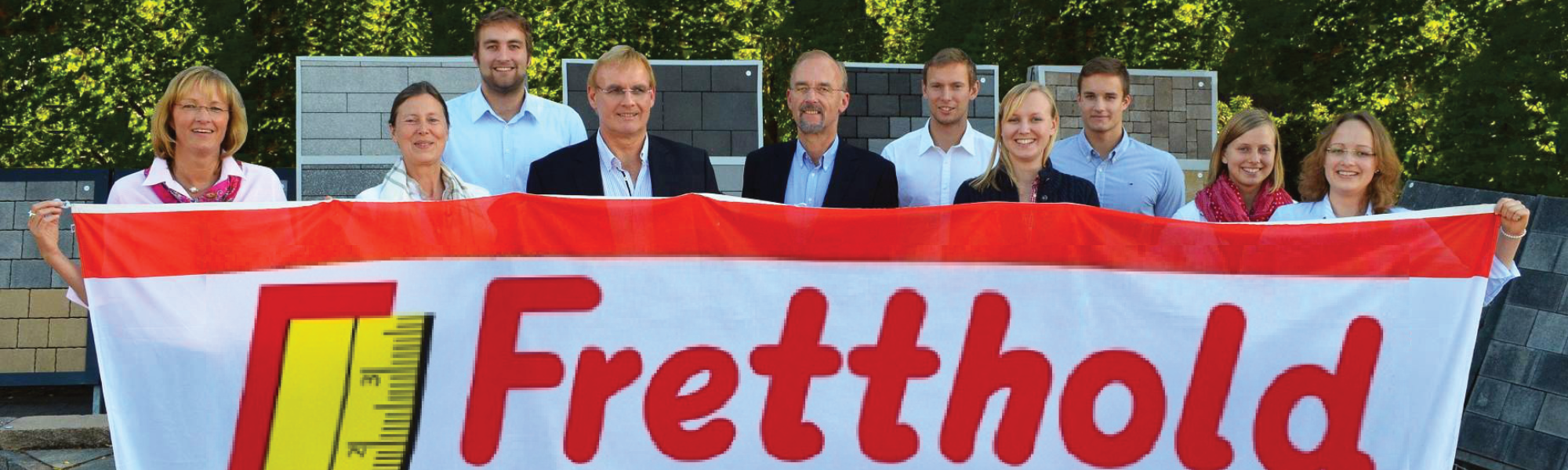 Familie Beckmann mit Fretthold Banner